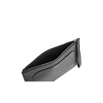 Pineider Pouch Medium Grainer - Daily in Pelle di Vitello Liscia Nero Pineider Pouch Medium Grainer - Daily in Pelle di Vitello Liscia Nero