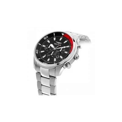 Orologio SECTOR Uomo Oversize Cronografo Acciaio Nero/Rosso R3273602018 Orologio SECTOR Uomo Oversize Cronografo Acciaio Nero/Rosso R3273602018