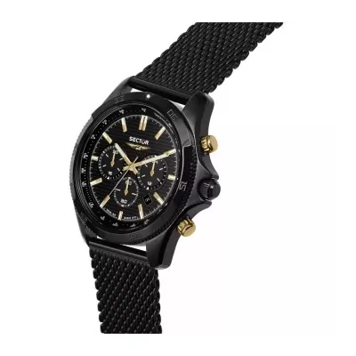 Orologio Uomo SECTOR 650 R3273631005 Chrono Bracciale Acciaio Mesh Nero Orologio Uomo SECTOR 650 R3273631005 Chrono Bracciale Acciaio Mesh Nero