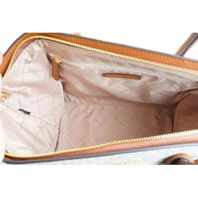 Michael Kors Avril Large Satchel Logo Vanilla – Borsa Donna Elegante Michael Kors Avril Large Satchel Logo Vanilla – Borsa Donna Elegante